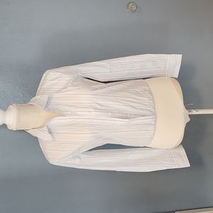 Lagence striped button-down body suit